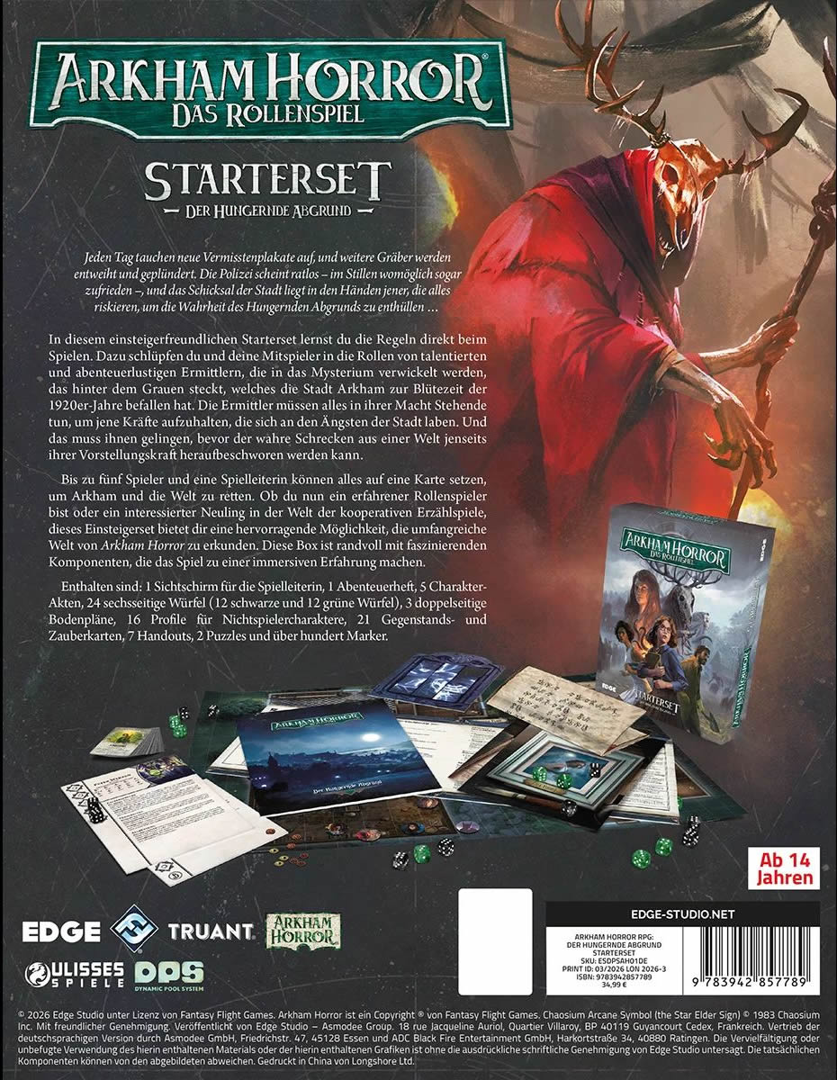 Arkham Horror: Das Rollenspiel -Starterset Der Hungernde Abgrund