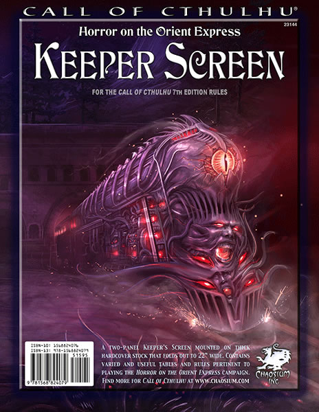 Horror on the Orient Express Keeper Screen (Chaosium - englisch)