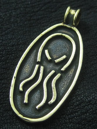 Cthulhu-Silhouette (Bronze-Amulett)