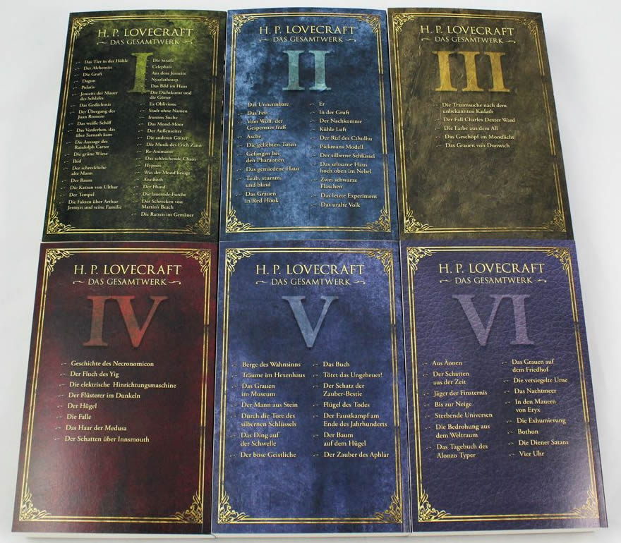 H. P. Lovecraft - Das Gesamtwerk Bücher Rückseiten