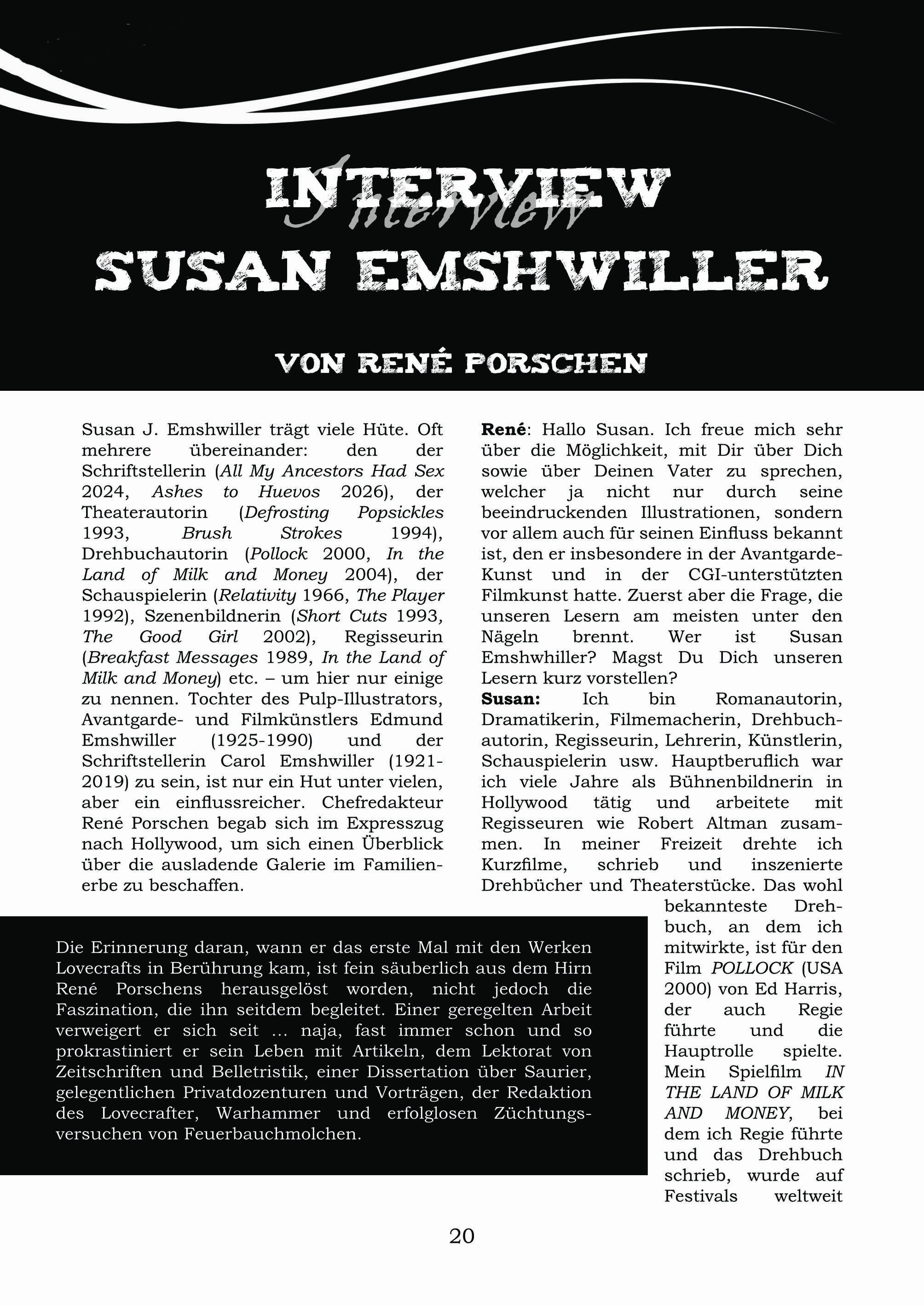 Interview Suasan Emshwiller