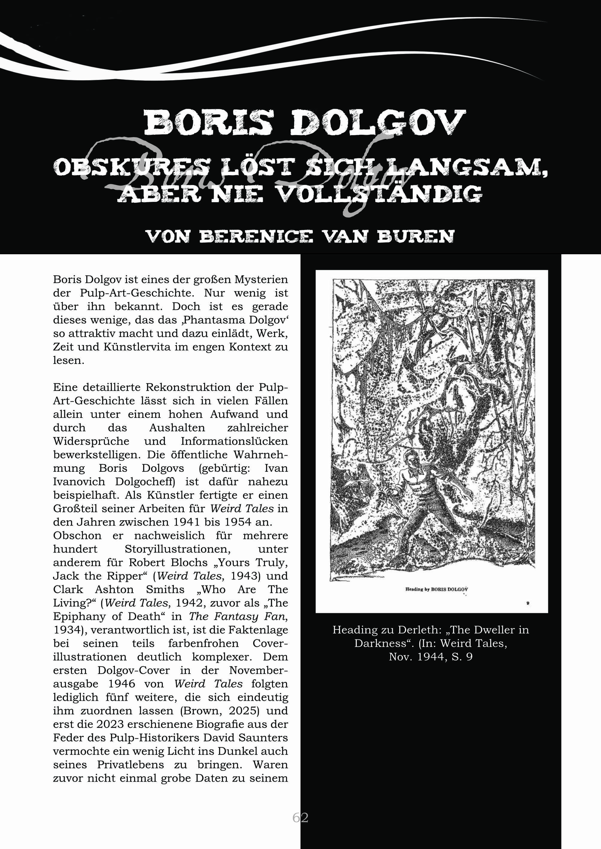 Boris Dolgov - Obskures löst sich langsam, aber nie vollständig