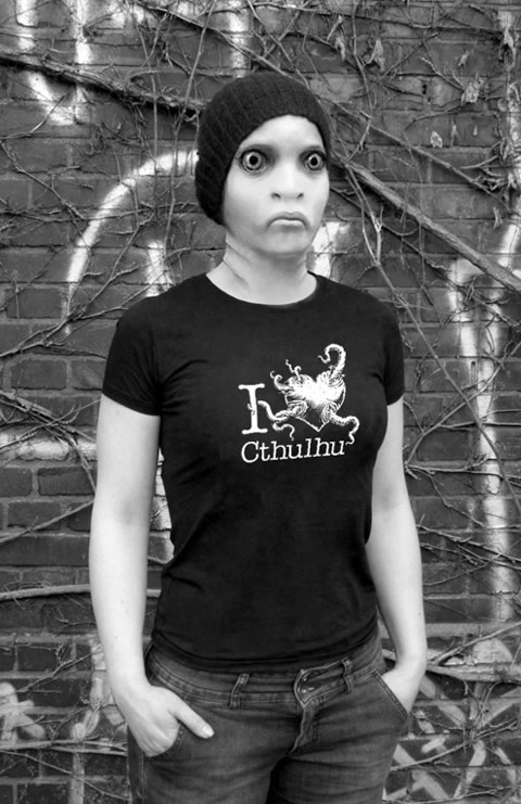 I love Cthulhu - T-Shirt (L) fr Frauen